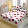 1 простая современная матовая простыня на резинке с принтом в форме сердца, покрывало для спальни с принтом, постельное белье (Исключая наволочки)