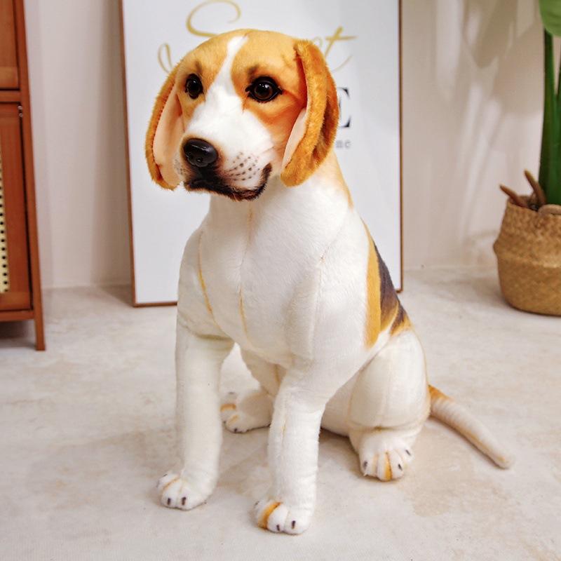 Simulation Beagle Doll Large Dog Plush Toy Doll Living Room Ornaments Shooting Props Dolls Gifts