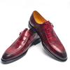 Fashion New Style Casual Shoes For Men Top Layer Cowhide Leather Red Dress Shoes For Wedding Business Loafers Fashion Shoe Rubber Bottom