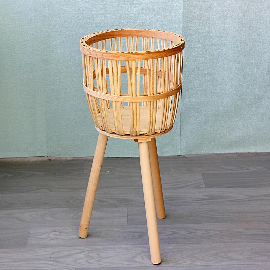 Bamboo Wooden Plant Stand for Living Room or Balcony