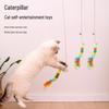 Elastic Cat Feather & Bell Teaser Wand with Hanging Mouse Toy for Boredom Relief