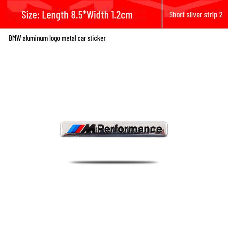 BMW M Performance Metal Logo Stickers: Aluminum Nameplate and Fender Decals