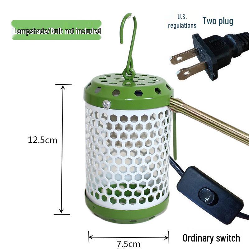 Parrot & Reptile Heat Lamp with Bite-Proof, Anti-Scald Mesh Cover