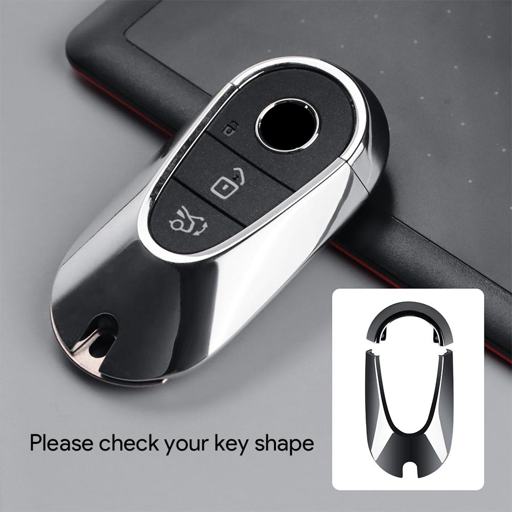 Rose Gold Car Remote Key Case Trim Cover for Mercedes Benz C S Class W206 W223 S350 C260 C300 S400 S450 S500 2024 2025