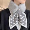 Able Polka Dot Теплый плюшевый шейный платок для женщин