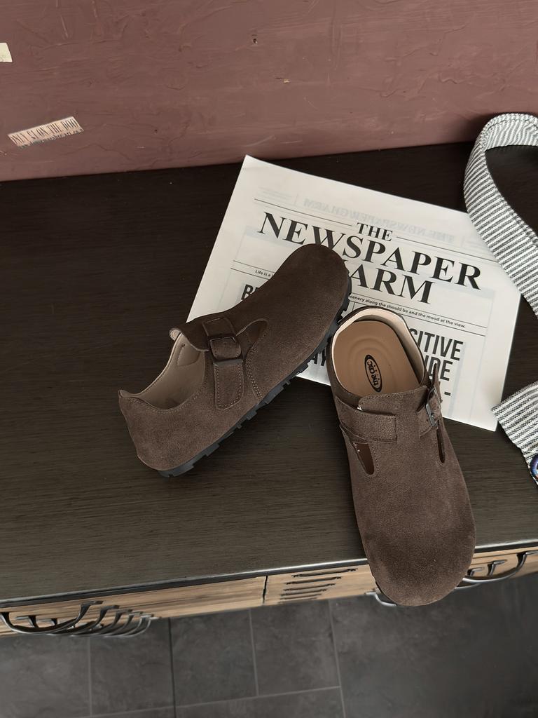 XSHX Взрослый Бокен | Женские туфли из кашемировой кожи первого слоя, кожаные туфли на липучке, ретро, универсальные, повседневные