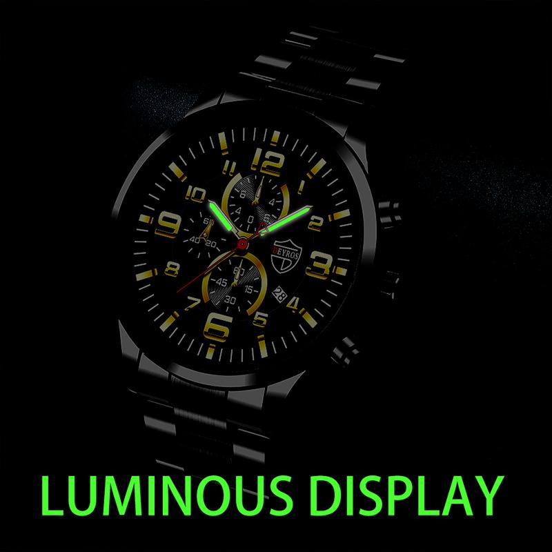 Модные мужские часы из нержавеющей стали, мужские часы с датой, повседневные спортивные часы, роскошные деловые мужские кварцевые наручные часы Relogio Masculino