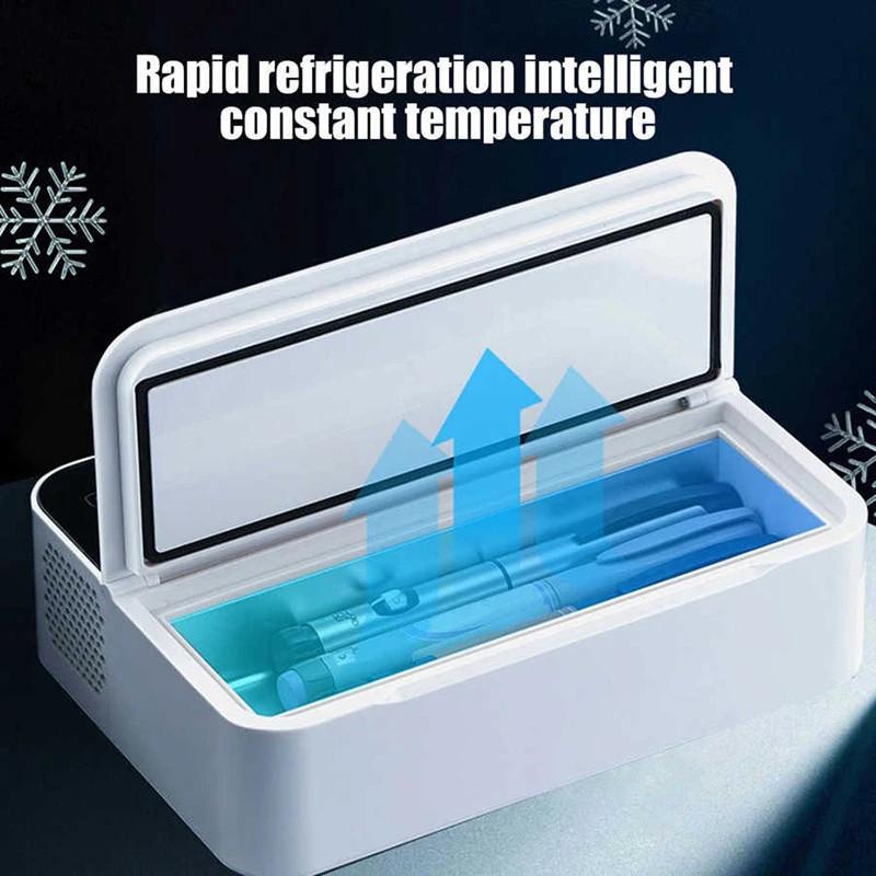 0~18 Градусов Диабетический Портативный Дорожный Холодильник Интеллектуальный Контроль Температуры Охладитель Инсулина Перезаряжаемый Медицинский Термоконтейнер