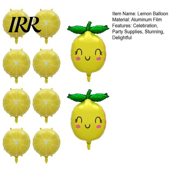 Bridal Shower Lemon Decor 10 Pcs Balloons, Summer Yellow Fruit Foil Balloons for Slice Balloon Themed Birthday Party Supplies, Vacation