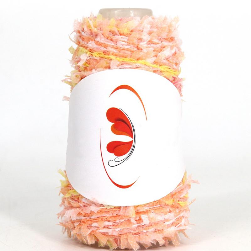 50G Rainbow Butterfly Paper Yarn Colorful Fancy Blend Partner Thread Hand Knitting Summer Baby Scarf Hat Doll Sweater Supplies