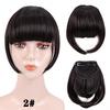Fringe Bangs Synthetic Hair Extensions Clip In Bangs 6 Inch Short Straight Hairpiece Front Neat Bang Two Side Blonde