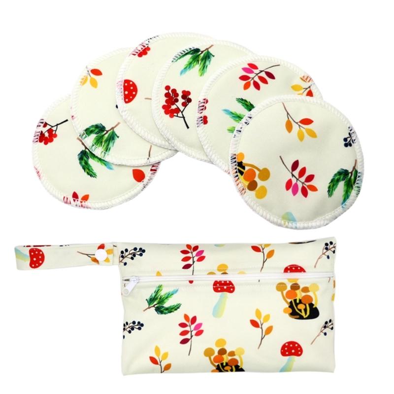 1 комплект бамбуковых вкладышей для кормления с портативным органайзером для подгузников, сумка для няни, удобные непромокаемые вкладыши для груди для молодой мамы