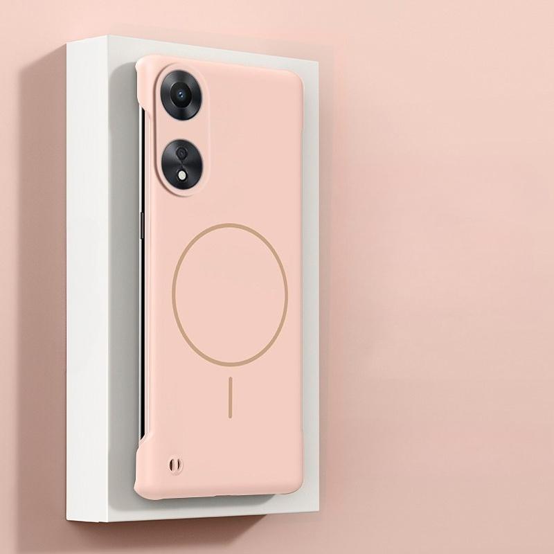 Ультратонкий безрамочный магнитный чехол для OPPO A1 A98 A58 4G A55 A54 A18 A38 A17 A17K Magsafe Жесткий ПК Матовый чехол-накладка Funda