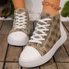 Fashion Fashion Flower Embroidery Canvas Shoes Women Spring Autumn Lace Up High Top Canvas Shoes Woman Round Toe Flats Sneakers Female