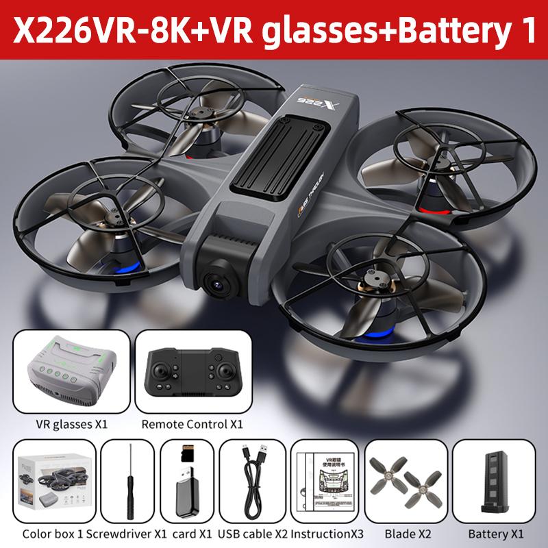 Original Mini Drone X226VR Drones 8K HD Dual Camera Professional Remote Control Helicopter Plane Brushless Motor RC Dron Quadcopter Toys Gift for Kids