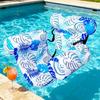 New Inflatable Water Hammock with Armrests PVC Floating Lounger Sofa for Adults Summer Print Pool Float Inflatable Lounger