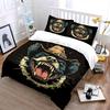 Growling dog with hat. Bedding sets Duvet cover sets Duvet covers Pillowcases(1 * Duvet Cover 2 * Pillowcases without duvet insert)