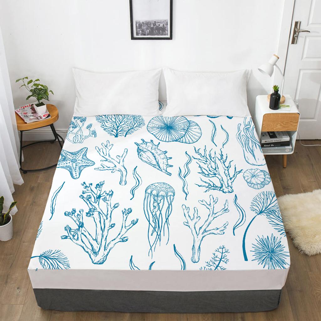 Постельное белье 3D-печатный узор простыня чехол для матраса эластичная простыня на резинке комплект из 3 предметов домашний текстиль