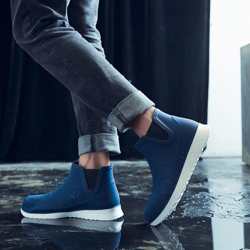 Мужские водонепроницаемые нескользящие резиновые сапоги для использования на открытом воздухе, рыбалки и кухни