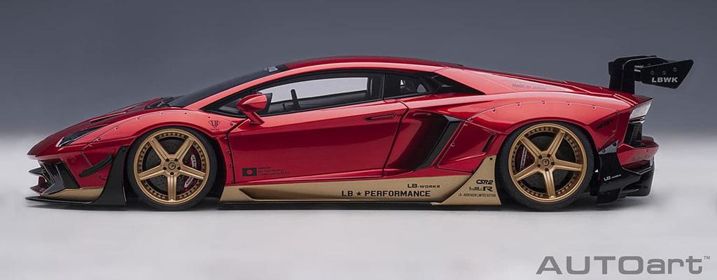 AUTOart Liberty Walk Lamborghini Aventador Limited Edition Hyper Accent Готовый продукт 79182 1/18 LB-WORKS Красный/Золотой