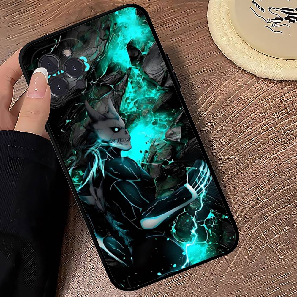 Япония Классические Комиксы K-Kaiju No8 Аниме Чехол для Телефона Для IPhone 16 Pro Max 15 17 Plus 14 13 12 Mini 11 Черный Чехол