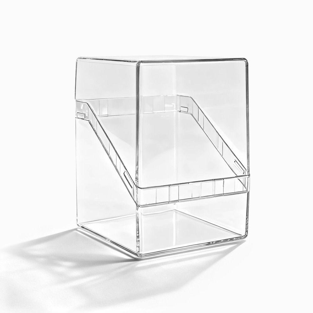 100PCS Capacity Acrylic Card Case Transparent TCG Deck Box Card Display Box Home Organization