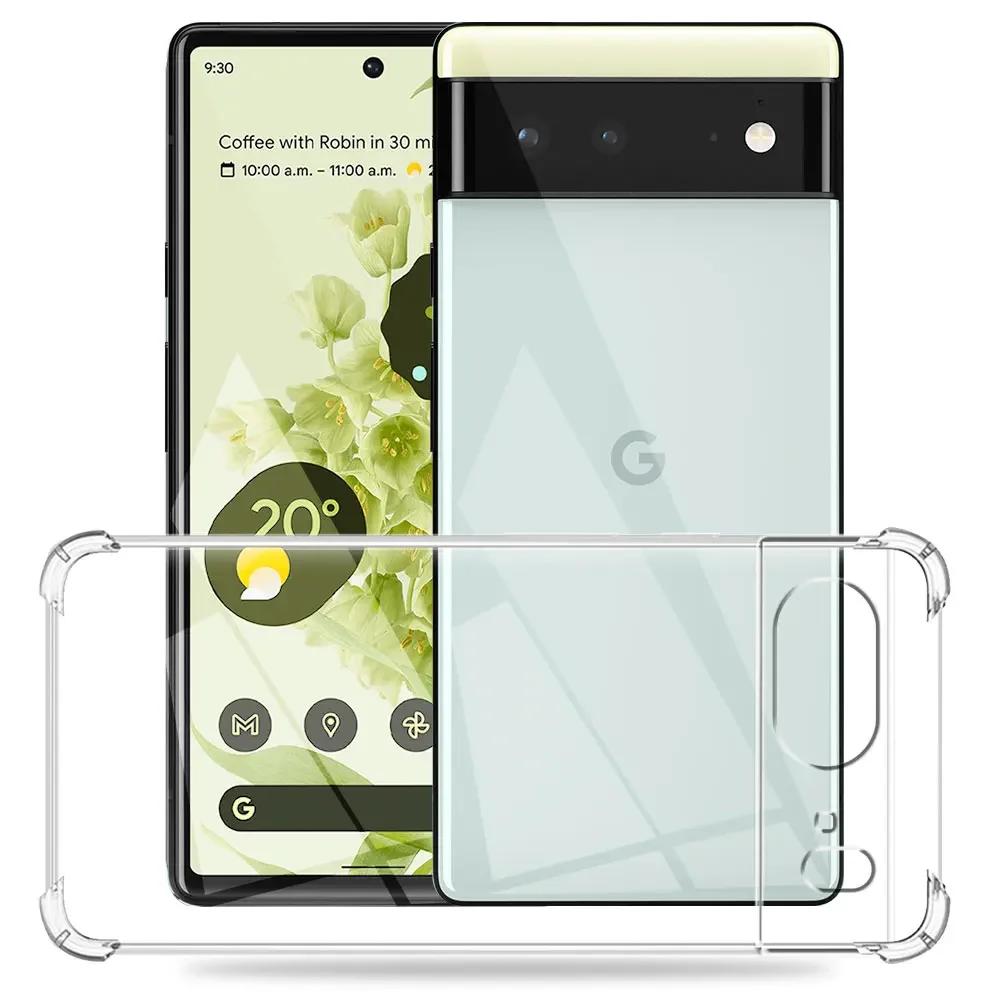 For Google Pixel 6 Pro 6A Case Clear Silicone Soft Phone Case For Pixel 6A Pixel 6Pro Transparent Shockproof Protect Back Cover