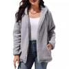 Autumn and Winter Women's Plus Size Fur Coat Loose Casual Double-sided Velvet Hooded Short Jacket