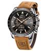 BY BENYAR Watch Watch Chronograph Analog Watch 30M Water Resistant Business Simple Stylish Popular Formal Leather Belt Quartz Watch Gift for Men Brown
