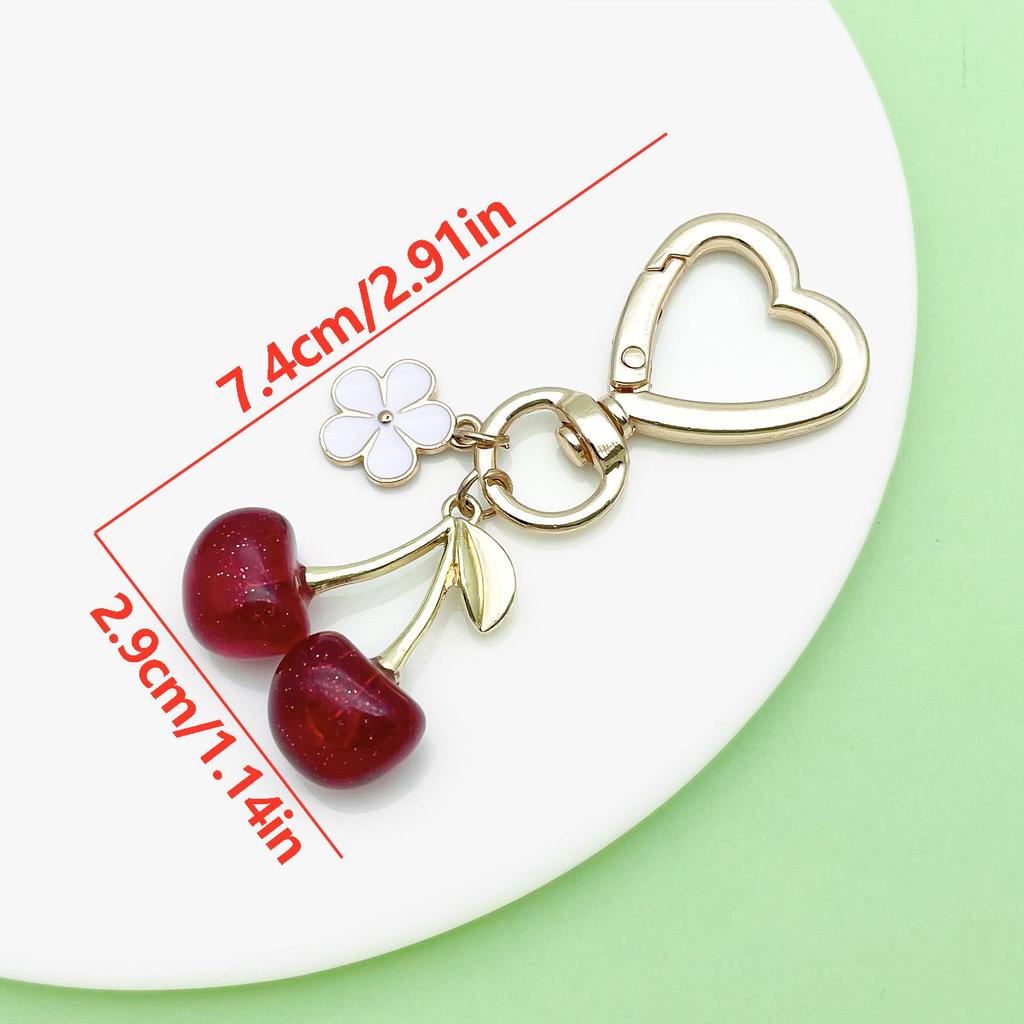 Creative Korean-style Resin Orange Keychain Pendant - Fresh Sweet Hanging Ornament Gift
