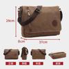Purinas Canvas Messenger Large A4 Crossbody Perfect for Commuting and School Men's Bag, Capacity, Size, Bag, (Brown)