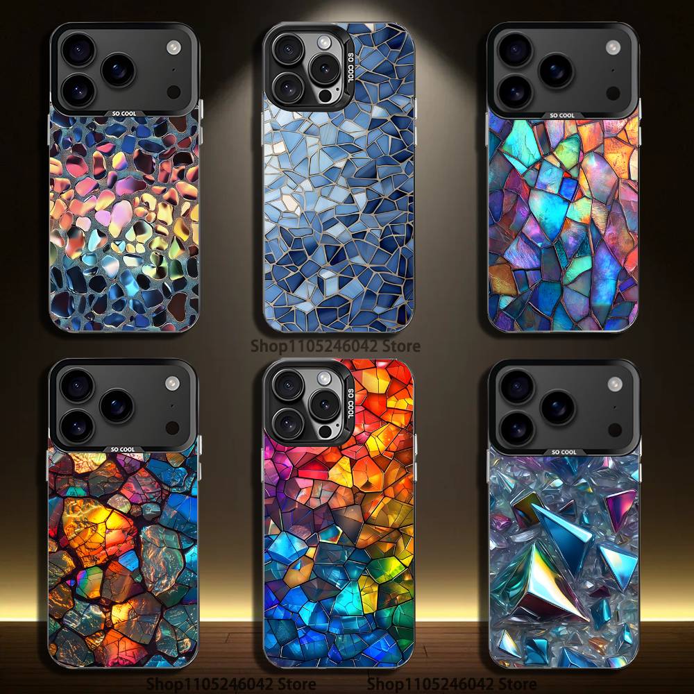 Цветной Стекло Для iPhone 17,16,15,14,13,12,11,Pro,MAX,Plus Черный Ударопрочный Конфетный Матовый Чехол