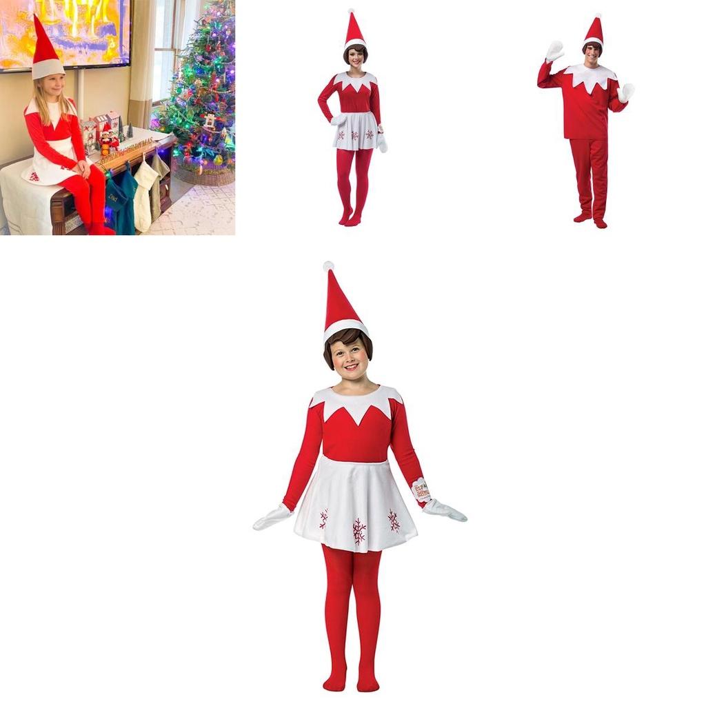 Soft And Breathable Cotton Elf On The Shelf Costume For Halloween