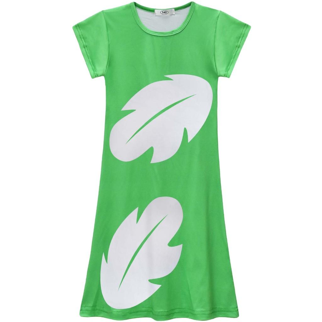 Lilo And Stitch Girl Dress With Polyester Fabric And Abstract Print For Spring Autumn Playtime