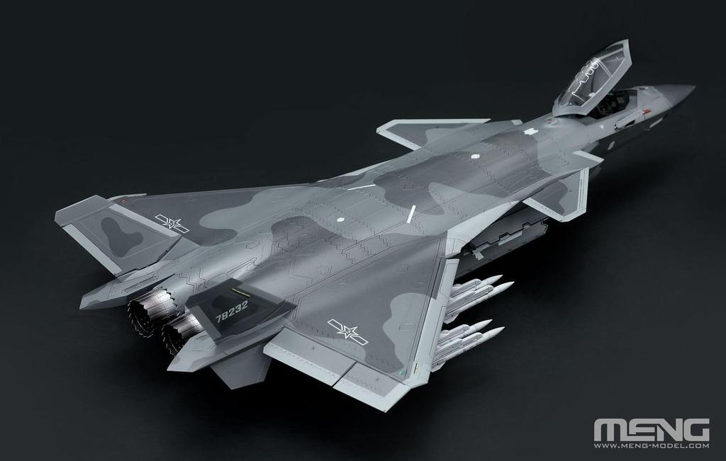 GSI Creos Monmodel 1/48 J-20 Stealth Fighter Beast Mode Plastic Model MLS-002S (Airplane)