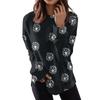 Spring And Autumn Women's Round Neck Tops Casual Fashion Print Long Sleeve O-Neck Pullover Top Blouse Women's Clothing