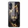 Для Oppo Reno8 T 4G Чехол Роскошная Задняя Крышка из Закаленного Стекла Жесткий Чехол Для Reno8 T 4G 6.43" Capa Funda Животное Яркий Coque Волк