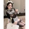 Sexy Mesh Sheer Sweet Hip Hugging Dress Delicate Maid Hot Uniform Dress Elegant Fashion Sexy Women Mini Dress Sweet 2025 New SW8