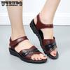 Sandals Women's Soft Bottom Flat Shoes Comfortable Wear-resistant Middle-aged Pregnant Women Non-slip Large Size Sandals Women