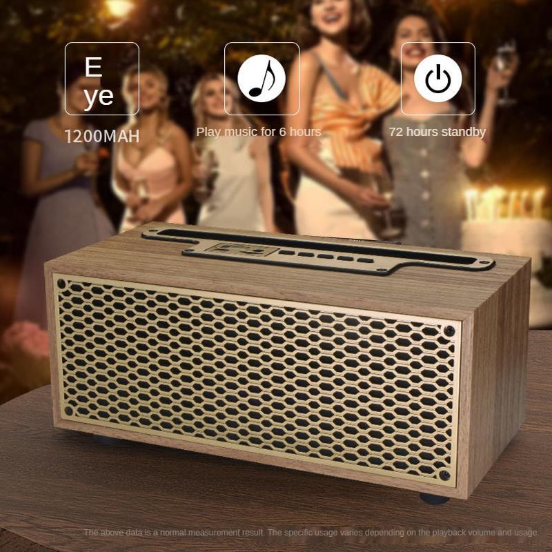 Ретро домашние деревянные беспроводные Bluetooth-колонки Уличные колонки TF USB-плеер