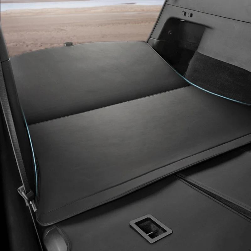 Leather Trunk Mats For Tesla Model Y Model 3 Highland Rear Trunk Protector Pad All Weather Split Dog Liner Pet Mat Anti-kick Pad