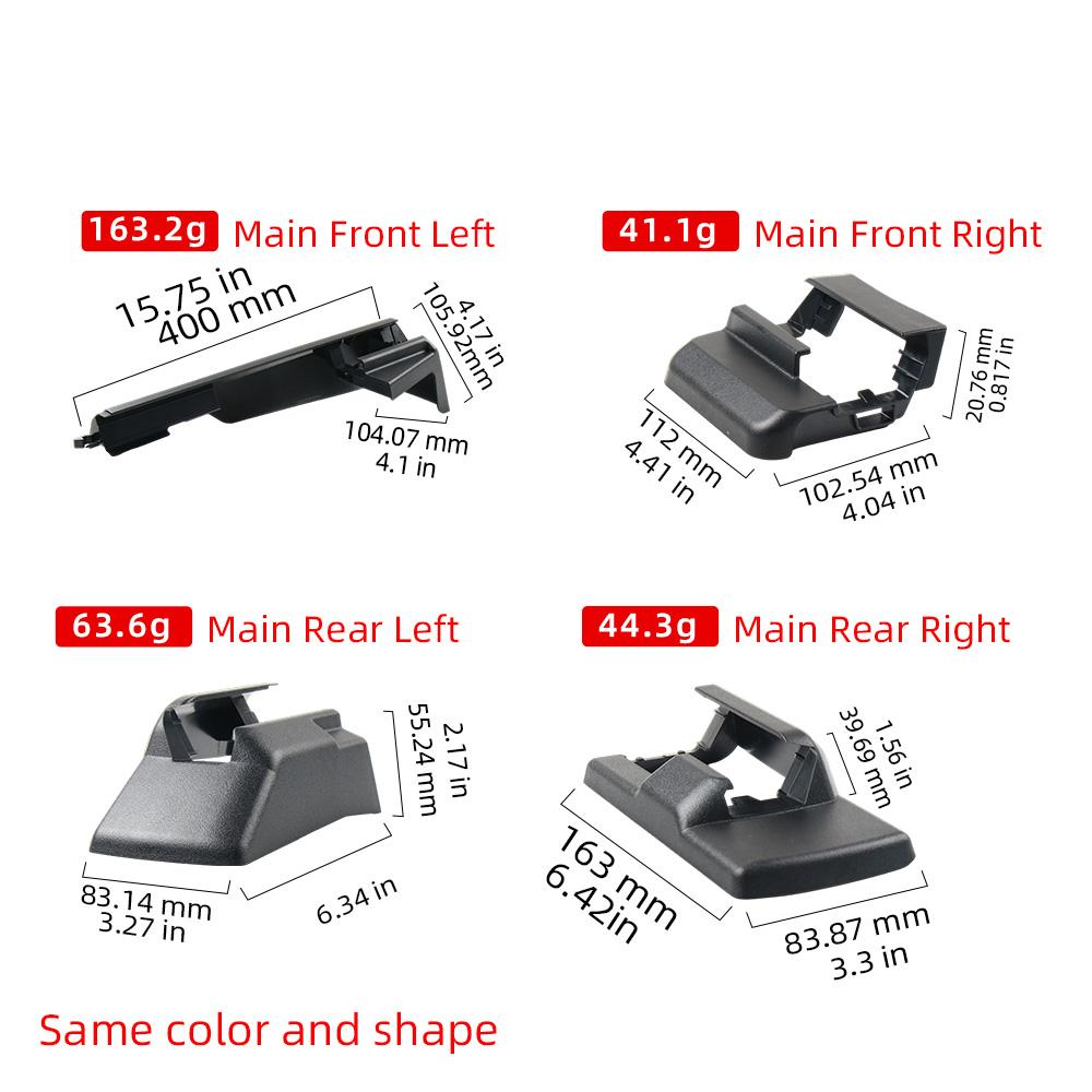 Seat Track Cover Rail Trim Front Left Right for Mercedes-Benz GLE W166 GLS W292 Black 1669190500 1669190800
