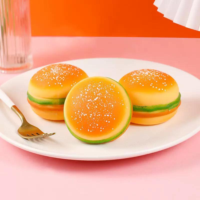 3/4/5/8Pc Slow Rising Burger Squishy Toy Realistic Super Soft Food Stress Relief Fidget Squeeze Toy For Kids Adults