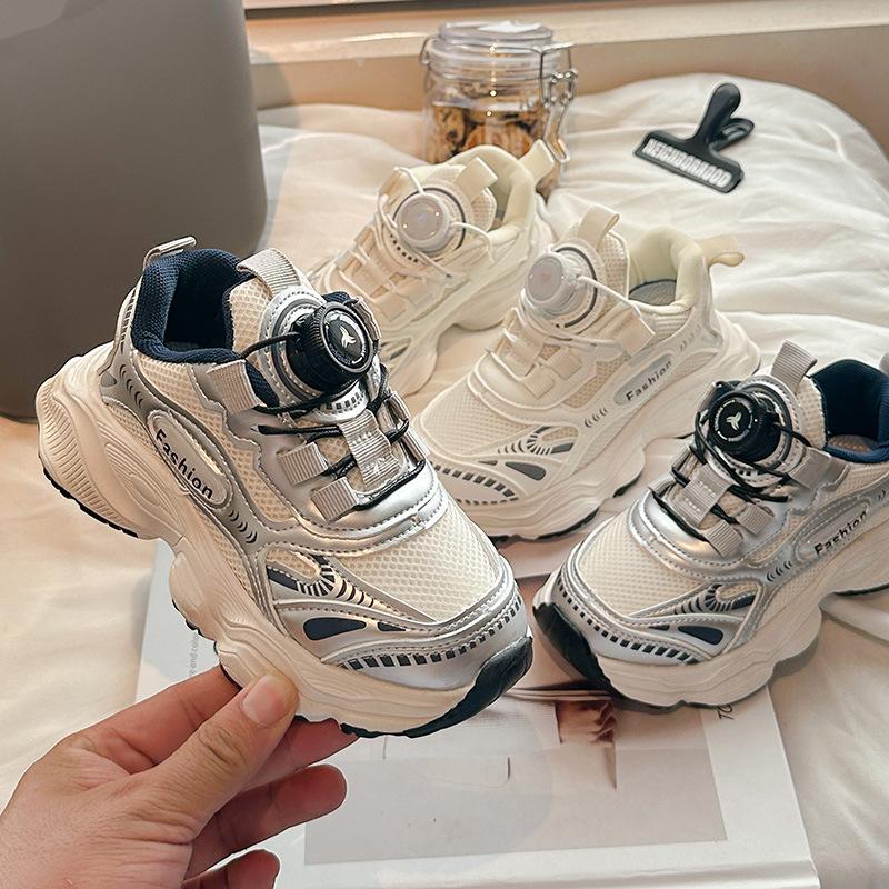 Girls' Sneakers2026New summer breathable mesh sneakers for boys, children's dad shoes, mesh running shoes for boys