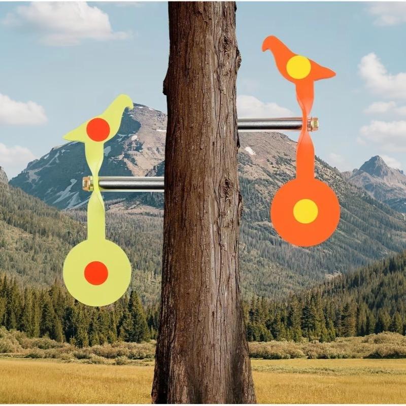 Bird Shaped Spinning Targets High Visible Colors Sturdy Stainless Steel For Outdoor Archery Air Practice
