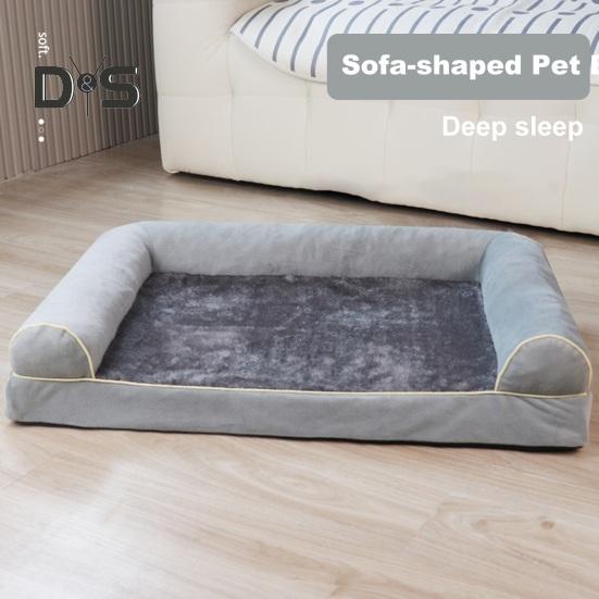 Orthopedic Dog Bed Large Washable Dog Sofa Bed Soft Bolster Dog Nest Cotton Filling Warm Pet Couch Sofa for Medium Large Dogs