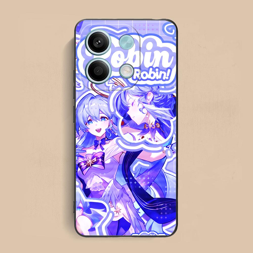 HSR Robin Матовый ТПУ Чехол для Мобильного Телефона для Xiaomi Redmi Note 14 13 12 11 S Pro Plus 4G 5G Цветной Печатный Чехол