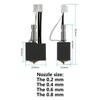Набор Hotend для 3D-принтера S1C Печатающая головка Горячий конец Латунное сопло из закаленной стали Нагрев температуры Экструдер 3D-принтера