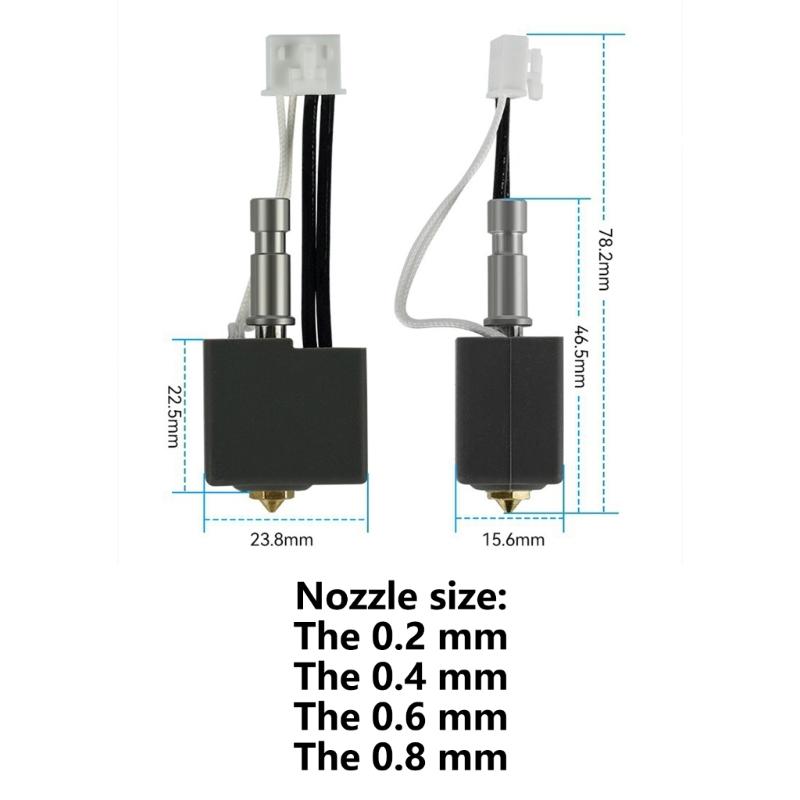 Набор Hotend для 3D-принтера S1C Печатающая головка Горячий конец Латунное сопло из закаленной стали Нагрев температуры Экструдер 3D-принтера