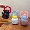 Молочная чашка 800 мл Детская поилка для воды Милая герметичная мультяшная пластиковая чашка Посуда Пылезащитная кружка для воды Дом/Школа